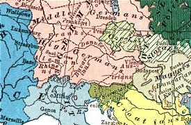 Image of detail from 'Racial' Map of Europe