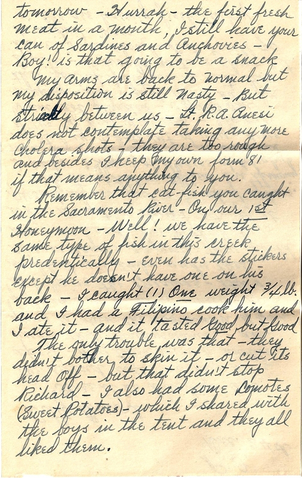 Christmas Eve on Leyte, 1944: 24 December 1944: Richard (probably Leyte, P.I.) to Elizabeth (Camp Stoneman, CA)