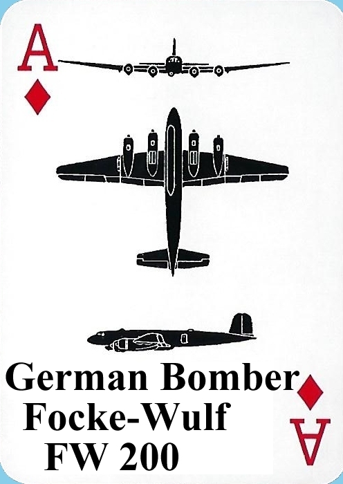 Face of WW II airplane spotter playing card