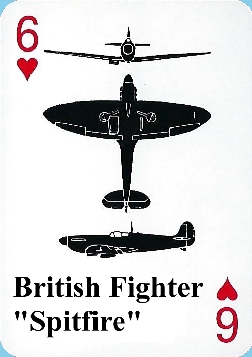 Face of WW II airplane spotter playing card